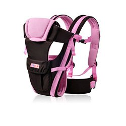 Uvistar Baby Carrier Backpack Soft Breathable Baby Hip Seat Carrier Strap Support Multi-position Sling with Adjustable Straps (Pink)