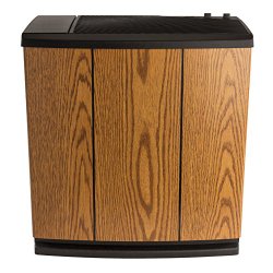AIRCARE H12-300HB 4-Speed Whole-House Console-Style Evaporative Humidifier, Light Oak, Black Trim