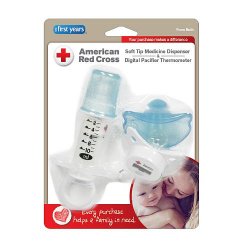 American Red Cross Soft Tip Medicine Dispenser & Pacifier Thermometer