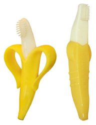 Baby Banana Bendable Infant Teething Toothbrush & Baby Banana Bendable Toddler Training Toothbrush