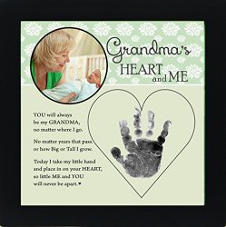 Baby Child Keepsake Handprint Frame with Poetry – Mommy, Daddy, Grandma or Grandpa (Grandma)