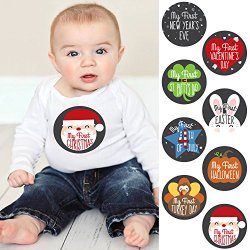 Baby’s First Holidays Milestone Stickers – Set of 8
