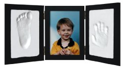 Clay Handprint & Footprint Keepsake Photo Desktop Frame – Black