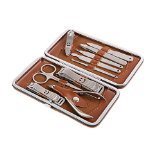 FanRun 10 in 1 Manicure Pedicure Nail Care Set Stainless Steel Nail Tool Grooming Kit