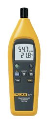 Fluke 971 Temperature Humidity Meter with Backlit Dual Display, -20 to 60 Degree C Temperature, 0.1 Degree C Resolution, 0 to 55 Degree C Humidity