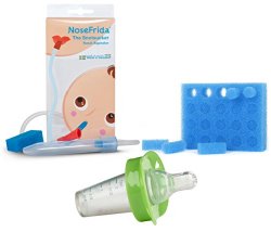 FridaBaby NoseFrida The SnotSucker Nasal Aspirator with 20 Additional Hygiene Filters, 0.8 Ounce & Pacifier Medicine Dispenser