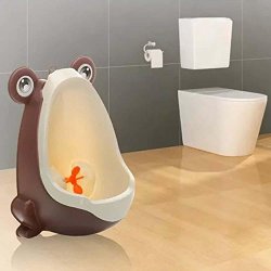 Frog Children Potty Toilet Training Kid Urinal for Boy Pee Trainer Bathroom Brown