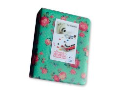 Goodlucky365 64 Pockets Retro Rose Fuji Mini Book Styles Name Card Holder Photo Album for Fujifilm Instax Mini 7s / 8 / 25 / 50s Films – Green