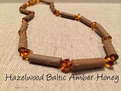 Hazelwood Necklace 12.5 to 13 Inches Baltic Amber Honey for babies baby infant toddler bub for Gut issues; Eczema, Colic, Reflux, GERD, heartburn, and ulcers. 100% Satisfaction Guaranteed. 33-34 cm