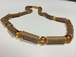 Hazelwood Necklace 17 18 inch Baltic Amber Honey for adult for Gut issues; Eczema, Acid Reflux, heartburn, and ulcers. 100% Satisfaction Guaranteed. 45 cm 17-18 inches