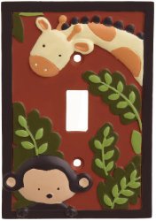 Kids Line Jungle 123 Switch Plate Cover, Brown (Discontinued by Manufacturer)