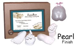 Luna Bean Deluxe 3D Prints Baby Casting Kit (Pearl) – Creates 7 Keepsakes