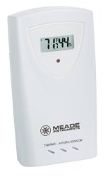 Meade Instruments TS33C-M Temperature and Humidity Sensor with LCD, White