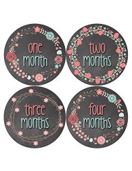 Months in Motion 392 Monthly Baby Stickers Baby Girl – Months 1-12 – Chalkboard