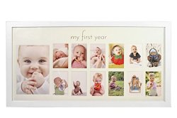My First Year Baby Photo Frame – White