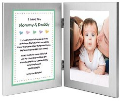New Parents Frame and Poem From Baby Girl – Mommy and Daddy From Daughter – Add Photo