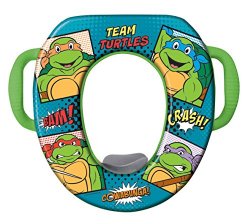 Nickelodeon Teenage Mutant Ninja Turtle Buddies Seat – Padded, Soft and Durable – For Regular and Elongated Toilets – Removable Cushion for Easy Cleaning – Firm Grip Handles