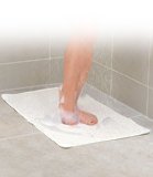Non-Slip Bath Mat Anti-Microbial Drain Bath Shower Bathroom Mat Rug