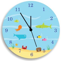 Ocean Sea Life Nursery Wall Clock