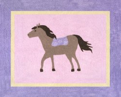Pretty Pony Horse Accent Floor Rug by Sweet Jojo Designs