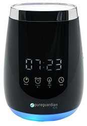PureGuardian SPA260 Ultrasonic Cool Mist Deluxe Aromatherapy Essential Oil Diffuser with Touch Controls & Alarm Clock
