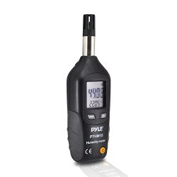 PYLE Meters PTHM15 Mini Temperature and Humidity Meter with Dew Point and Wet Bulb Temperature