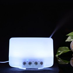 Samyo 500ml Aromatherapy Essential Oil Diffuser Air Humidifier with 4 Timer Settings & Color Changing Light & Touchpad