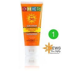 Sun’n’Fun Broad Spectrum Natural Mineral Sunscreen for Kids SPF 30, with Antioxidants, Marshmallow and Chocolate, 3.3oz, BEST SUNSCREEN FOR THE FAMILY