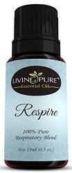 #1 Respiratory Essential Oil & Sinus Relief Blend – Supports Allergy Relief, Breathing, Congestion Relief, & Respiratory Function – 100% Organic Therapeutic & Aromatherapy Grade – 15ml