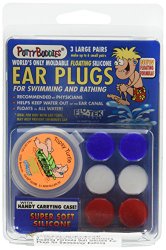 3-pair Pack of PUTTY BUDDIES Floating Formula Soft Silicone Ear Plugs for Swimming/ Bathing
