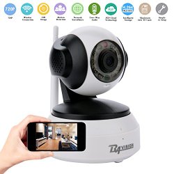 BAVISION Wifi IP wireless Camera night vision Baby Monitor plug/play Pan/Tilt Rotation QR code scan for iPhone, iPad, Android Phone or PC Remote View