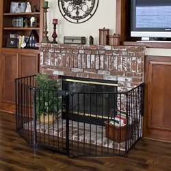 Best Choice Products® Baby Safety Fence Hearth Gate BBQ Fire Gate Fireplace Metal Plastic