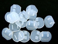 Clear Safety Caps 100 Jumbo Pack for Electrical Outlets and Child Safety, Draft Stopper