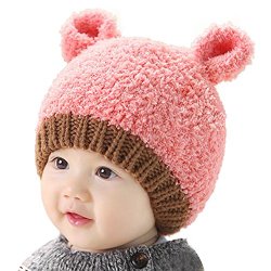 Cute Lovely New Kids Toddlers Baby Boys Girls Infant Winter Earflap Knitted Warm Cap Hat