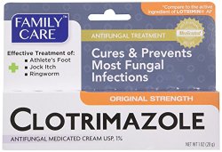 Family Care Clotrimazole Anti Fungal Cream, 1% USP Compare to Lotrimin (Pack of 3)