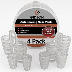 Gideon™ Anti-Snoring Nose Vents – Natural and Instant Snore Relief – Pack of 4 / Stop Snoring Solution – Natural, Fast and Simple