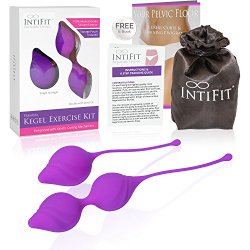 IntiFit Premium Kegel Exercise Kit for Women – Medical Silicone Pelvic Floor Weight Set – For Bladder Control and Pelvic Floor Exercises