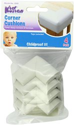 KidKusion   4 pack off white Toddler Corner Cushions, Off White