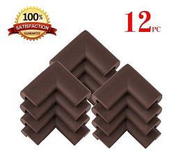 KINGLAKE 12 PCS Cushiony Table Furniture Childproofing Corner Guards Protectors Baby Safety Extra Dense Non Toxic Edge