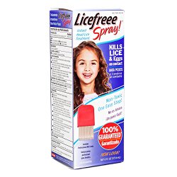 Licefreee Spray, Instant Head Lice Treatment Spray Bottle With Metal Comb, 6-Ounce