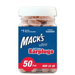 Mack’s Ear Care Ultra Soft Foam Earplugs, 50 Pair