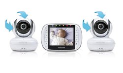 Motorola Video Baby Monitor with 2 Cameras, 3.5 Inch LCD Color Screen, Remote Camera Pan, Tilt, Zoom