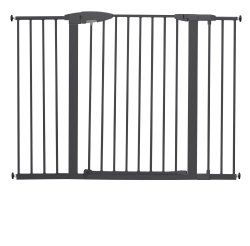 Munchkin Easy-Close Extra Tall and Wide Metal Gate, Dark Grey