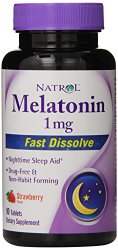 Natrol Melatonin 1mg Fast Dissolve Tablets, Strawberry, 90-Count