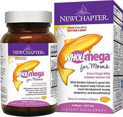New Chapter Wholemega for Moms – Whole Fish Oil with DHA + Omegas – 90 ct