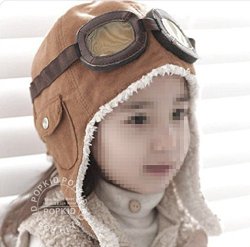 Newest trent Fashionable Soft Wool Pilot-Style Warmer Winter Hat,Wool Pilot Aviator Cap Beanie with Ear Flaps and Goggles for Baby Infant Kid – Brown