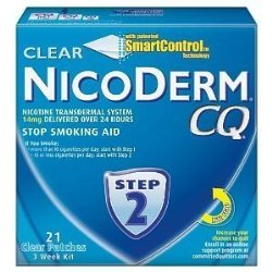 NicoDerm CQ Step 2 – 3 Week Kit – 21 Clear Nicotine Patches