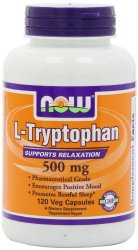 NOW Foods L-Tryptophan 500mg, 120 Vcaps