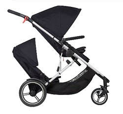 Phil and Teds Voyager Stroller WITH Doubles Kit (Black)