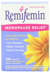 Remifemin Menopause Herbal Supplement, Estrogen Free, 120 Tablets